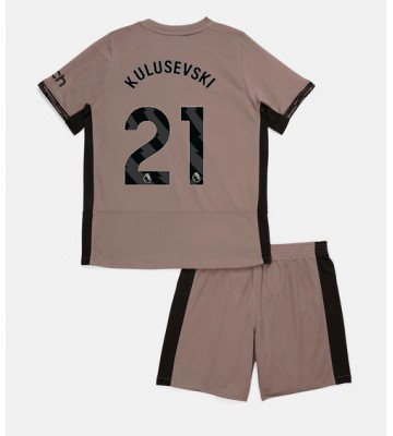 Tottenham Hotspur Dejan Kulusevski #21 Tercera Equipación Niños 2023-24 Manga Corta (+ Pantalones cortos)